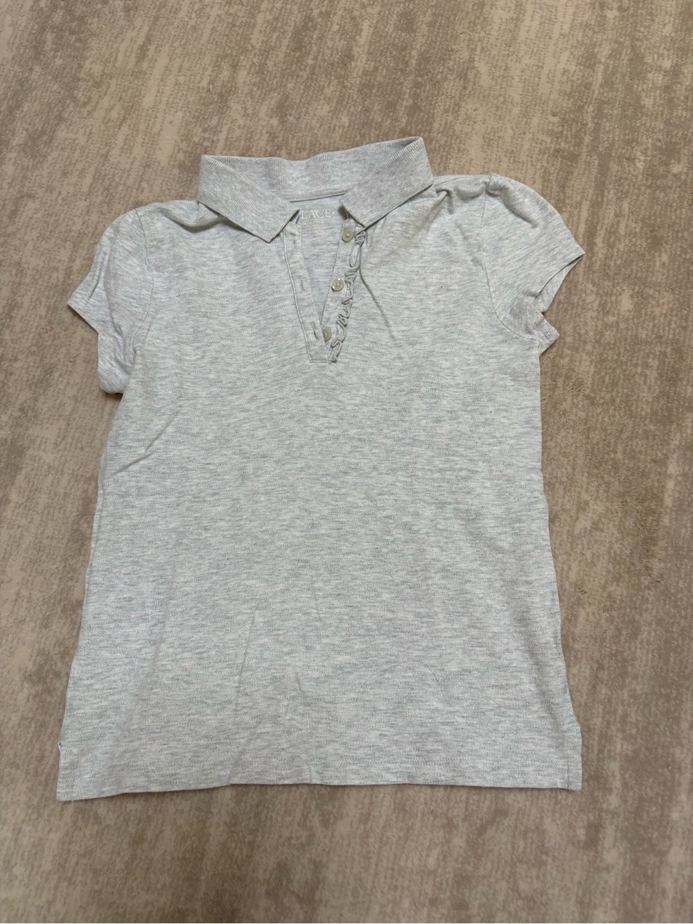 The Children's Place Heather Gray Polo Tee. Size M (7-8)